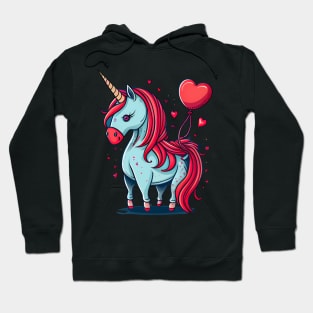 Valentines Unicorn Love Hoodie